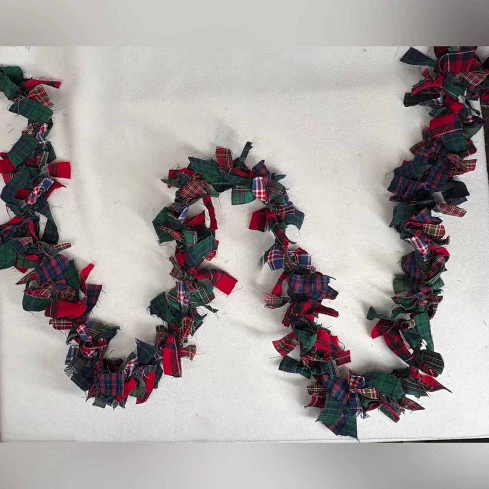Handmade Festive Plaid Holiday Garland